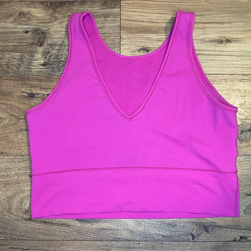 Lululemon Power Pivot Tank Top  Sonic Pink Size 16